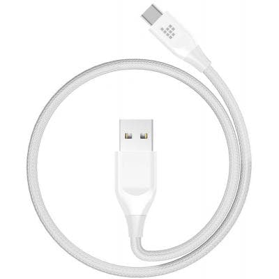 Дата кабель USB 2.0 AM to USB-C 1.0m ATC5 Nylon White Tronsmart (235693)
