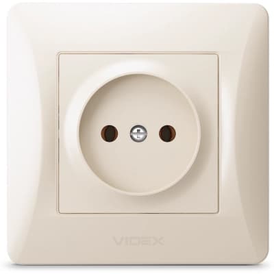 Розетка Videx BINERA 1ая кремова (VF-BNSK1-CR)