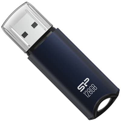 USB флеш накопичувач Silicon Power 128GB SILICON POWER usb3.2 Marvel M02 Aluminum Blue (SP128GBUF3M02V1B)