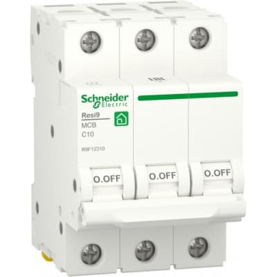 Автоматичний вимикач Schneider Electric RESI9 6kA 3P 10A C (R9F12310)