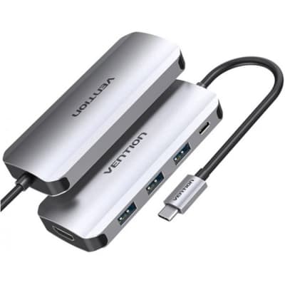 Концентратор VENTION USB 3.1 Type-C to HDM/USB 3.0х3//PD 100W 5-in-1 (THFHB)