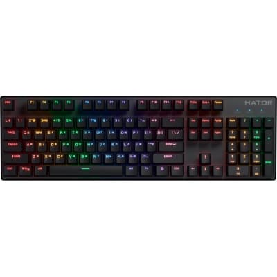 Клавіатура Hator Icefall Mecha Rainbow Wireless/USB Black (HTK204UA)