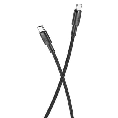 Дата кабель USB-C to USB-C 1.0m 100W braided black XO (NBQ199_С_Black)