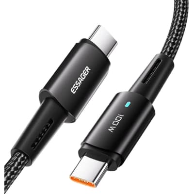 Дата кабель USB-C to USB-C 1.0m 100W black Essager (EXCTT1-CG01)