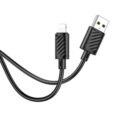 Дата кабель USB 2.0 AM to Lightning 1.0m 2.4A black HOCO (HC-X88-L-BK)