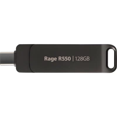 USB флеш накопичувач Patriot 128GB Rage R550 Matte Black USB 3.2/Type-C (PE128GR550DSAD)