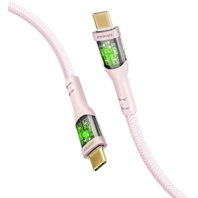 Дата кабель USB-C to USB-C 2.0m Promate (transline-cc200.pink)
