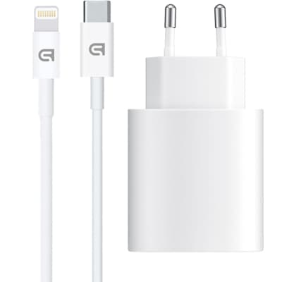 Зарядний пристрій Armorstandart AMHJ83 20W USB-C White + cable USB-C to Lightning (ARM77724)