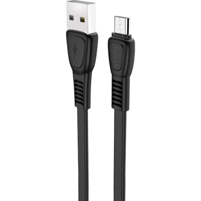 Дата кабель USB 2.0 AM to Micro 5P 1.0m 2.4A TPE X40 black HOCO (6931474711670)