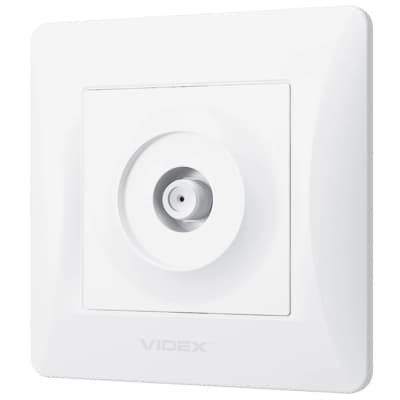 ТВ розетка Videx BINERA SAT одинарна супутникова біла