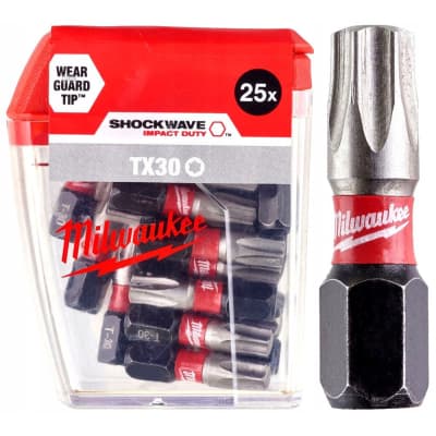 Набір біт Milwaukee SHOCKWAVE, TX30, 25мм, 25шт (4932430886)