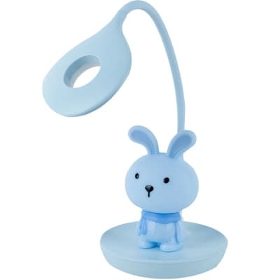 Настільна лампа Kite Bunny LED з акумулятором, блакитна (K24-492-1-3)