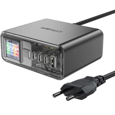 Зарядний пристрій Acefast 4xUSB 218W (3xUSB-C + USB-A) Gan Z4 Fast Charger (6974316282587)