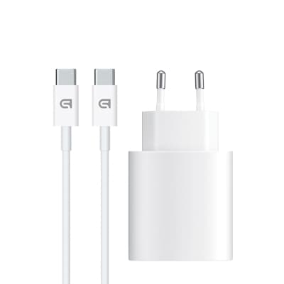 Зарядний пристрій Armorstandart AMHJ83 20W USB-C White + cable USB-C to USB-C (ARM77725)
