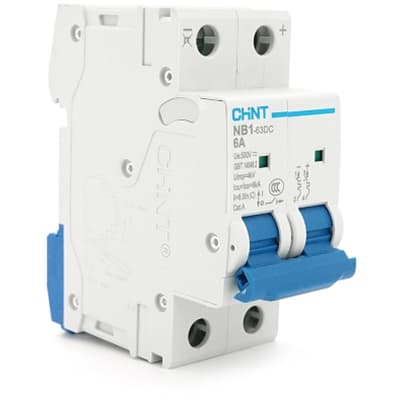 Автоматичний вимикач CHINT NB1-63DC 2P C6 DC500V