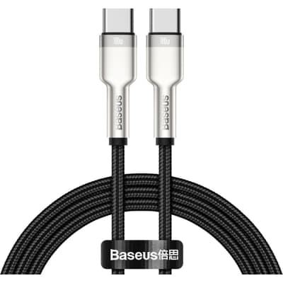 Дата кабель USB-C to USB-C 1.0m 100W metal black Baseus (CATJK-C01)