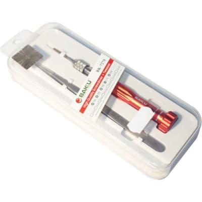 Набір інструментів Bakku BK-7270 T4,T5,T6,зведа 0.8,крест 1.5,пинцет, Blister (BK-7270)