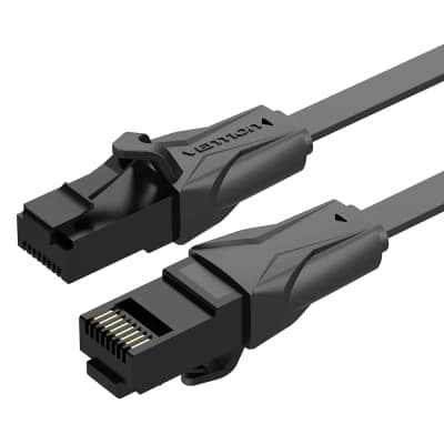 Патч-корд 0.5м, UTP cat 6 RJ-45 black VENTION (IBJBD)