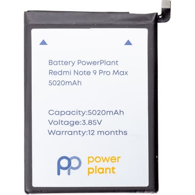 Акумуляторна батарея PowerPlant Xiaomi Redmi Note 9 Pro Max (BN52) 5020mAh (SM220373)