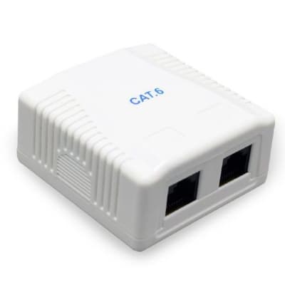 Комп'ютерна розетка Cablexpert RJ45x2 UTP, cat.6 (NCAC-2U6-01)