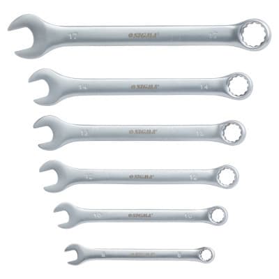 Ключ Sigma набір рожково-накидних 6шт 8-17мм CrV satine (6010101)