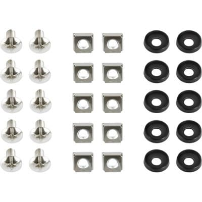 Кріплення для 19" обладнання Cablexpert (гвинт M6, гайка, шайба) комплект кріпильний М6 * 10 (19A-FSET-01)