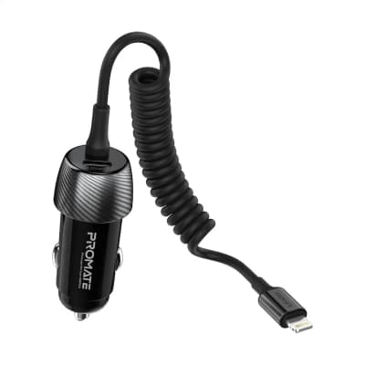 Зарядний пристрій Promate 33W USB-C port + Lightning cable (powerdrive-33pdi.black)