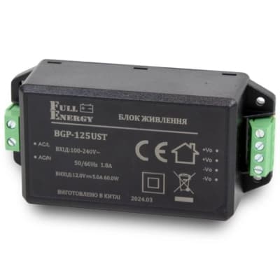 Блок живлення для систем відеоспостереження Full Energy BGP-125UST