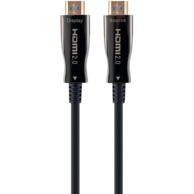 Кабель мультимедійний HDMI M to HDMI M 10.0m V2.0 AOC 4K60Hz gold Cablexpert (CCBP-HDMI-AOC-10M-02)