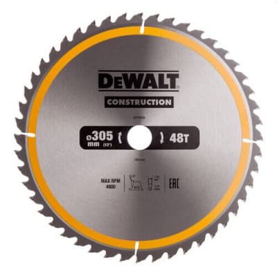 Диск пильний DeWALT СONSTRUCTION, 305x30 мм, 48 z, АТВ, 10 гр., 4800 об/хв (DT1959)
