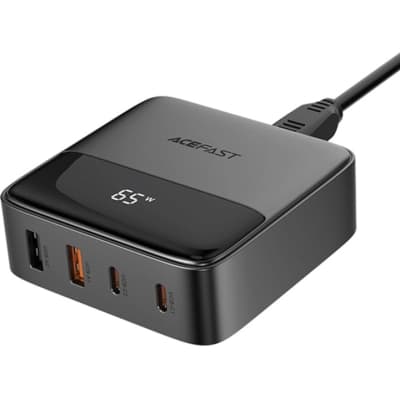 Зарядний пристрій Acefast 4xUSB 65W (2xUSB-C + 2xUSB-A) Gan Z6 Fast Charger (6974316283324)