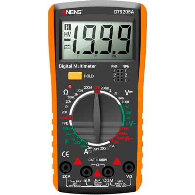 Цифровий мультиметр ANENG DT9205A, V, A, R, C, T, функція hFE (DT9205A)