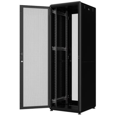 Шафа напольна Mirsan 42U GTV 19" 600x600, перфорація 63%, RAL 9005 (MR.GTV42U66DE.01_PRF63)
