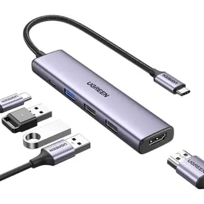 Концентратор Ugreen USB-C 3-in-1 HDMI 4K + USB 3.0 + PD 100W (U_15495)
