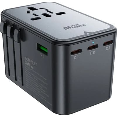 Зарядний пристрій Acefast 5xUSB 75W (3xUSB-C + 2xUSB-A) Gan Z1 Fast Charger (6974316282495)
