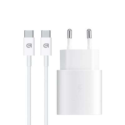 Зарядний пристрій Armorstandart AR-TA800W USB-C 25W White + cable USB-C to USB-C (ARM63804)