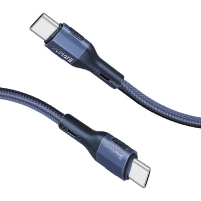 Дата кабель USB-C to USB-C 1.2m 60W PD FletchLink-CC blue Promate (fletchlink-cc.blue)