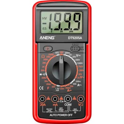 Цифровий мультиметр ANENG DT9205A-12, V, A, R, C, функція hFE (DT9205A-12)
