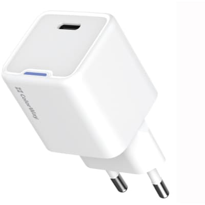 Зарядний пристрій ColorWay C101C GaN Mini 20W PD PPS USB-C white (CW-CHS059PD-WT)