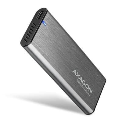 Кишеня зовнішня AXAGON USB-C 3.2 Gen 2 metal box for M.2 NVMe & SATA SSD SuperSpeed (EEM2-SG2)