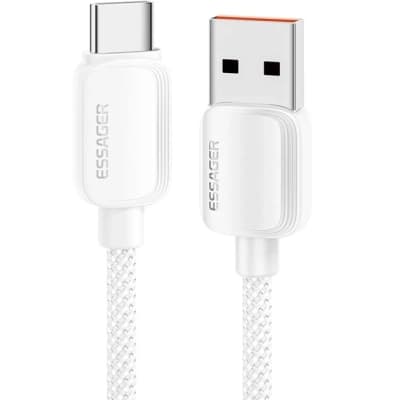 Дата кабель USB 2.0 AM to USB-C 1.0m 100W white Essager (EXC7A-WL02-P)
