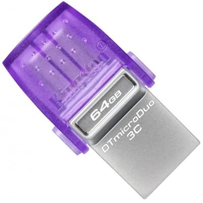 USB флеш накопичувач Kingston 64GB DataTraveler microDuo 3C USB 3.2/Type C (DTDUO3CG3/64GB)
