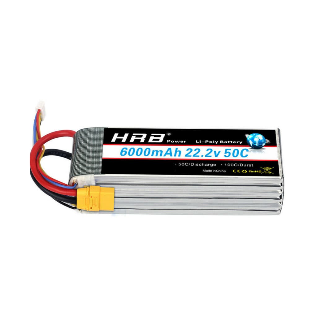 Акумуляторний блок HRB_ Lipo 6s 22.2V 6000mAh 50C XT60 (HR-6000MAH-6S-50C-XT60)