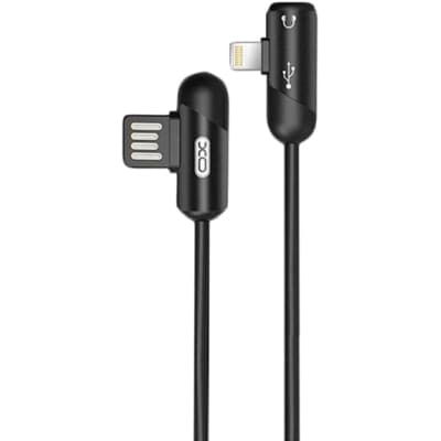 Дата кабель USB 2.0 AM to Lightning + Audio 1.0m 2.4А Black XoKo (XO-NB38)