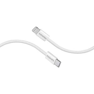 Дата кабель USB-C to Lightning 1.2m Promate (ecoline-ci120.white)