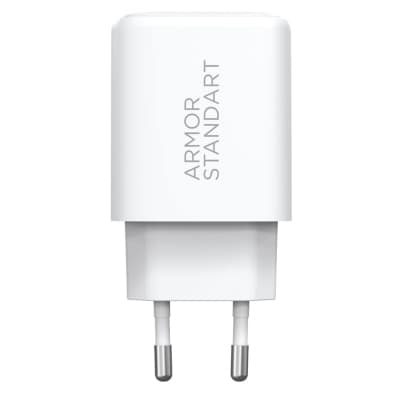Зарядний пристрій Armorstandart 1xUSB-C PD20W + 1xUSB QC3.0 GaN white (ARM87067)