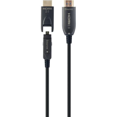 Кабель мультимедійний HDMI M to HDMI M 50.0m V2.0 AOC 4K60Hz gold Cablexpert (CCBP-HDMID-AOC-50M)