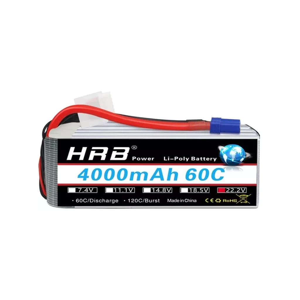 Акумуляторний блок HRB_ Lipo 6s 22.2V 4000mAh 60C Battery XT60 Plug (HR-4000MAH-6S-60C-XT60)
