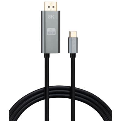 Кабель мультимедійний USB-C to DisplayPort M 1.5m v1.4 8K60Hz PD 100W port Vinga (VCPVCCD1415PD)