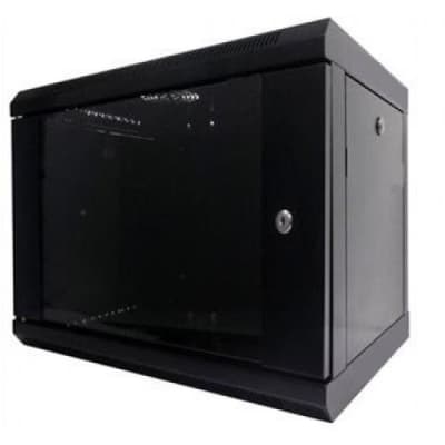 Шафа настінна Hypernet 9U 19" 600x350 (WMNC-35-9U-FLAT-AC-BLACK)